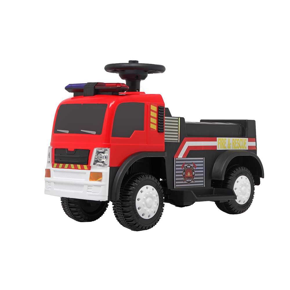 Camion cu maner 3 in 1 Kinderauto FireTruck 30W 6V, scaun tapitat,