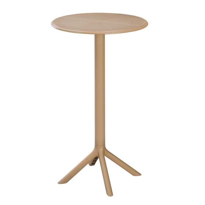 Бар маса,ROUND TERRIN,Черен,Зелен,Сив,Бял,Капучино,Пластмаса,61х107см.