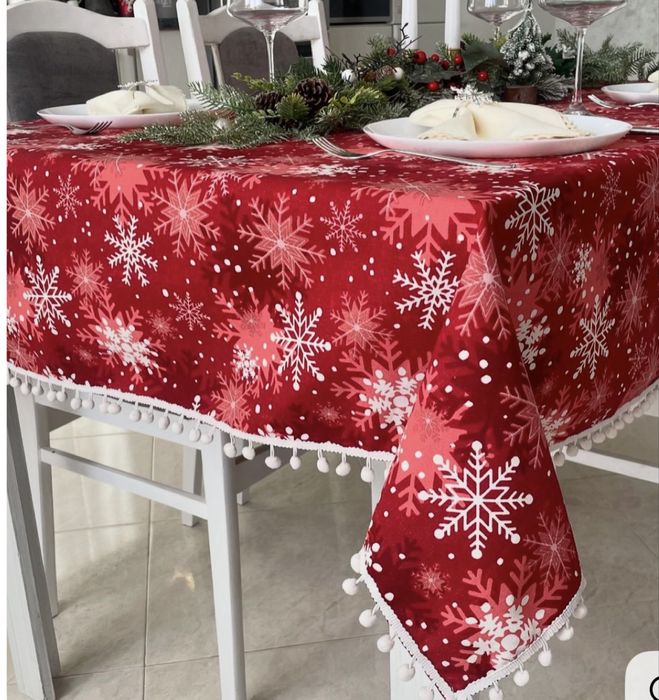 Новагодние скатерти салфетки