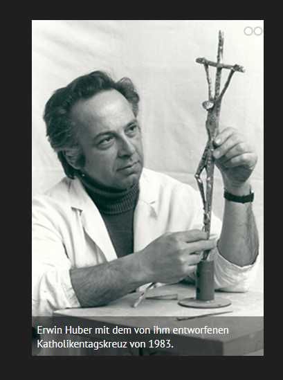 cadou deosebit   Erwin  Huber 1983 Crucifix Cruce