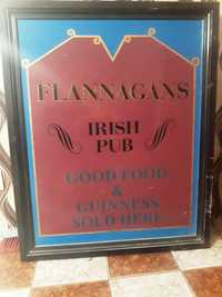 Оригинална табела Фланаганс - Flanagan's Irish pub - масивна от дърво