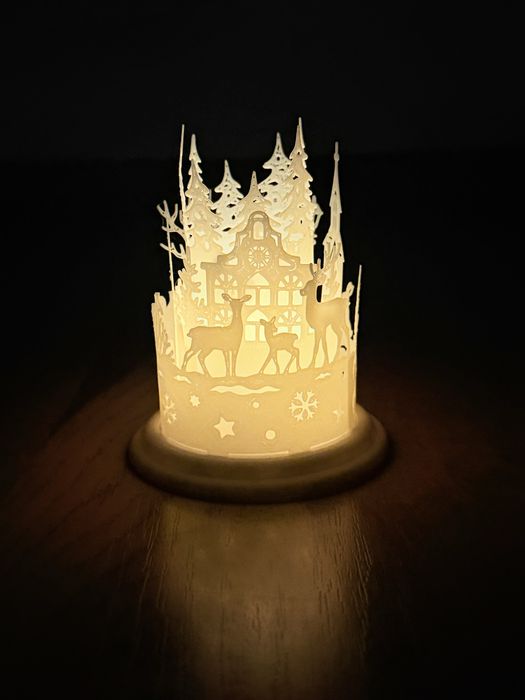 Decoratiune/Ornament 3D Craciun Iluminat LED, 8.6x10.6cm