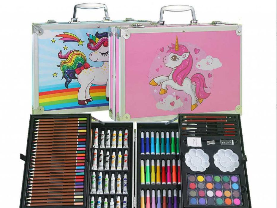 Творчески комплект за рисуване – 145 части в удобен куфар