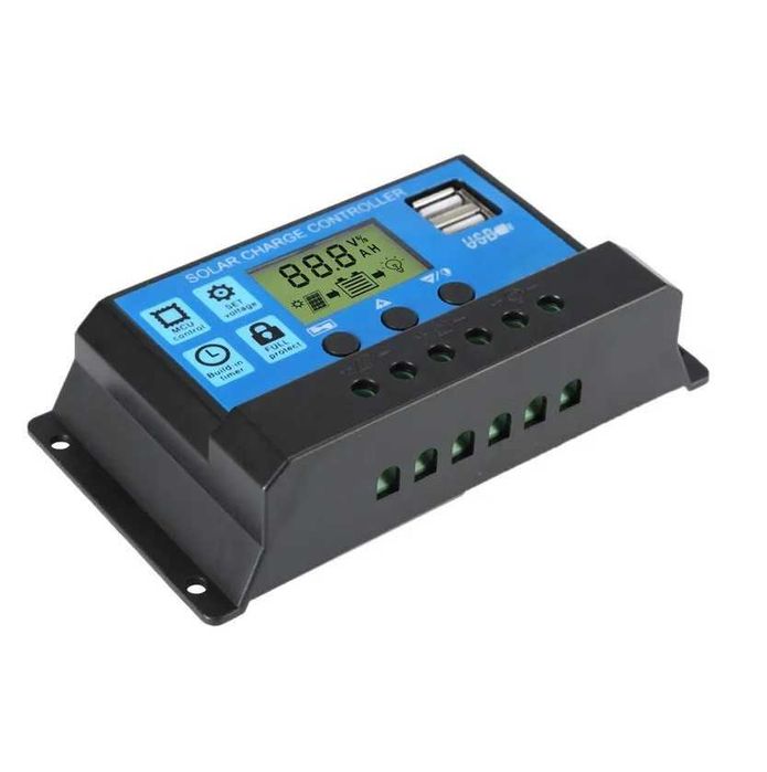 Controler 30A Regulator Solar PWM 12V 24V  780W(24V) cu 2 mufe USB 2