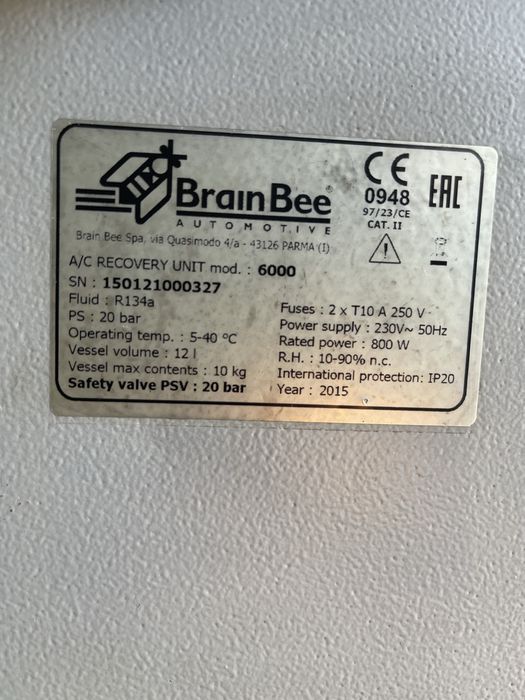 Aparat Statie Incarcat Freon R134a . Brainbee 6000 Plus