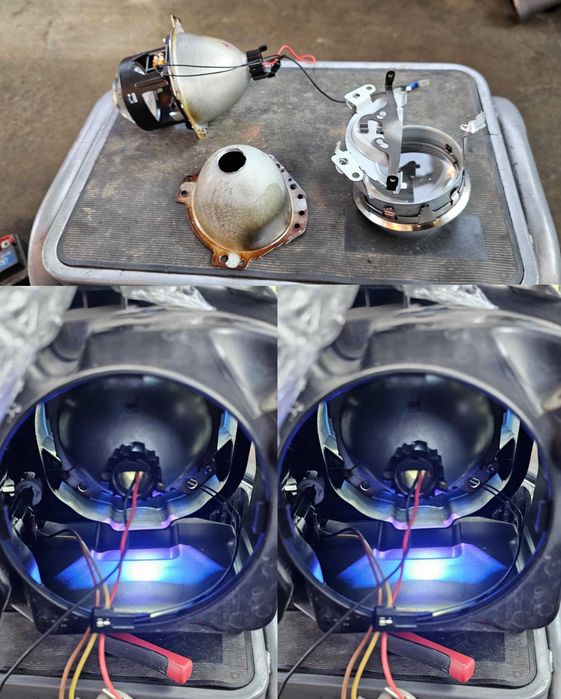 Рециклирани фарове с BI- LED лупи Мерцедес МЛ  Mercedes ML Face W 164