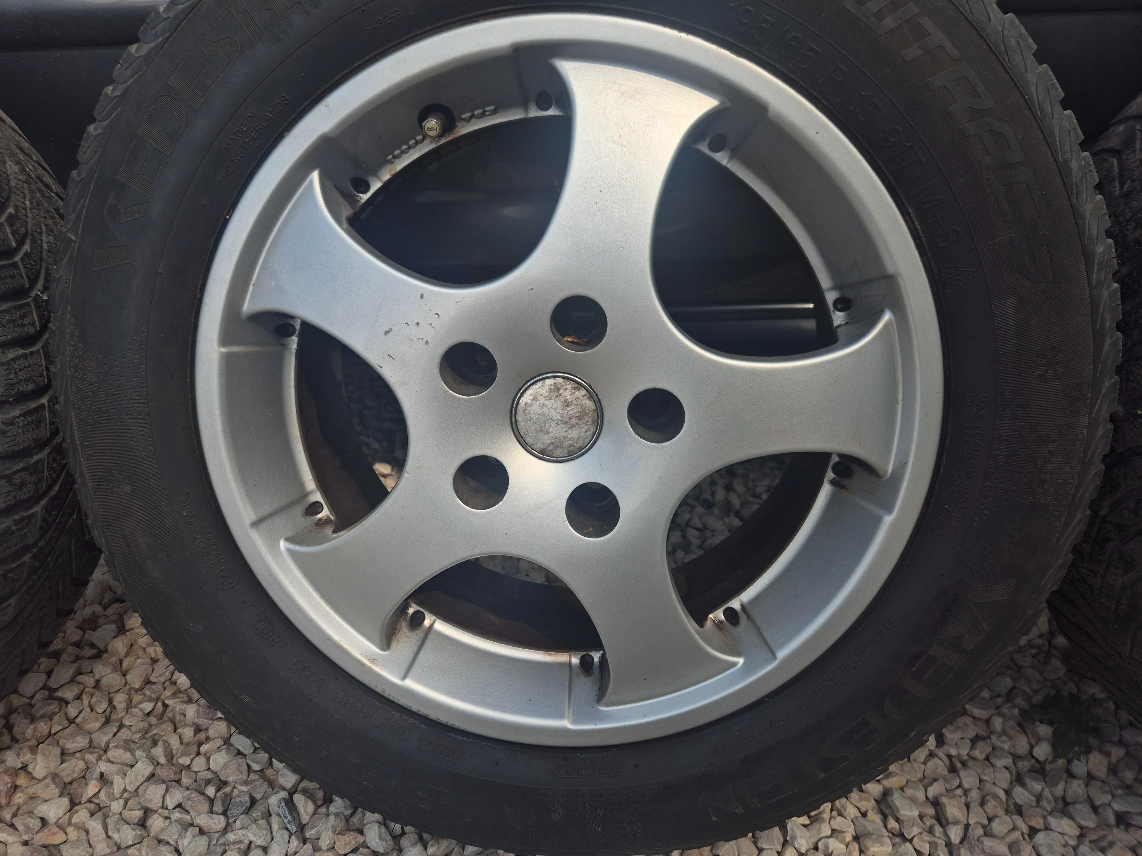 4 алуминиеви джанти 15", JWL  5Х112 с гуми 195/65R15