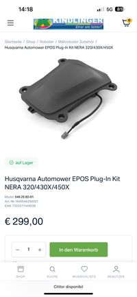 Husqvarna Automower EPOS Plug-In Kit NERA 320/430X/450X