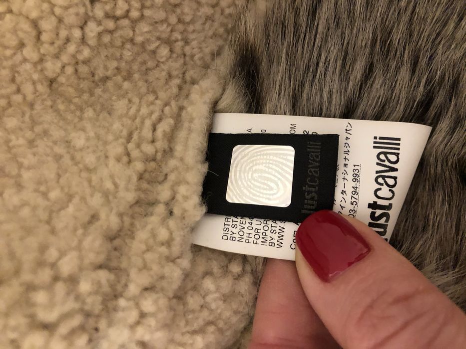 Haina de piele si blana Just Cavalli