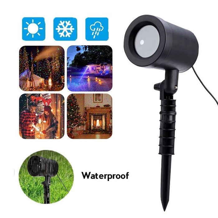 LED Коледен лазер прожектор украса с фигури коледа лазерен фенер