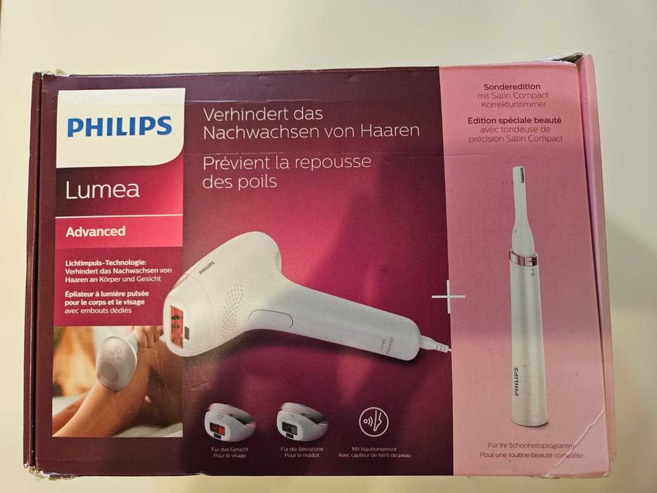 IPL Philips Lumea Advanced – Epilare definitivă acasă, cu 3 capete