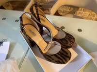 Pantofi piele Smiling Shoes 39, noi,  realizati manual, animal print