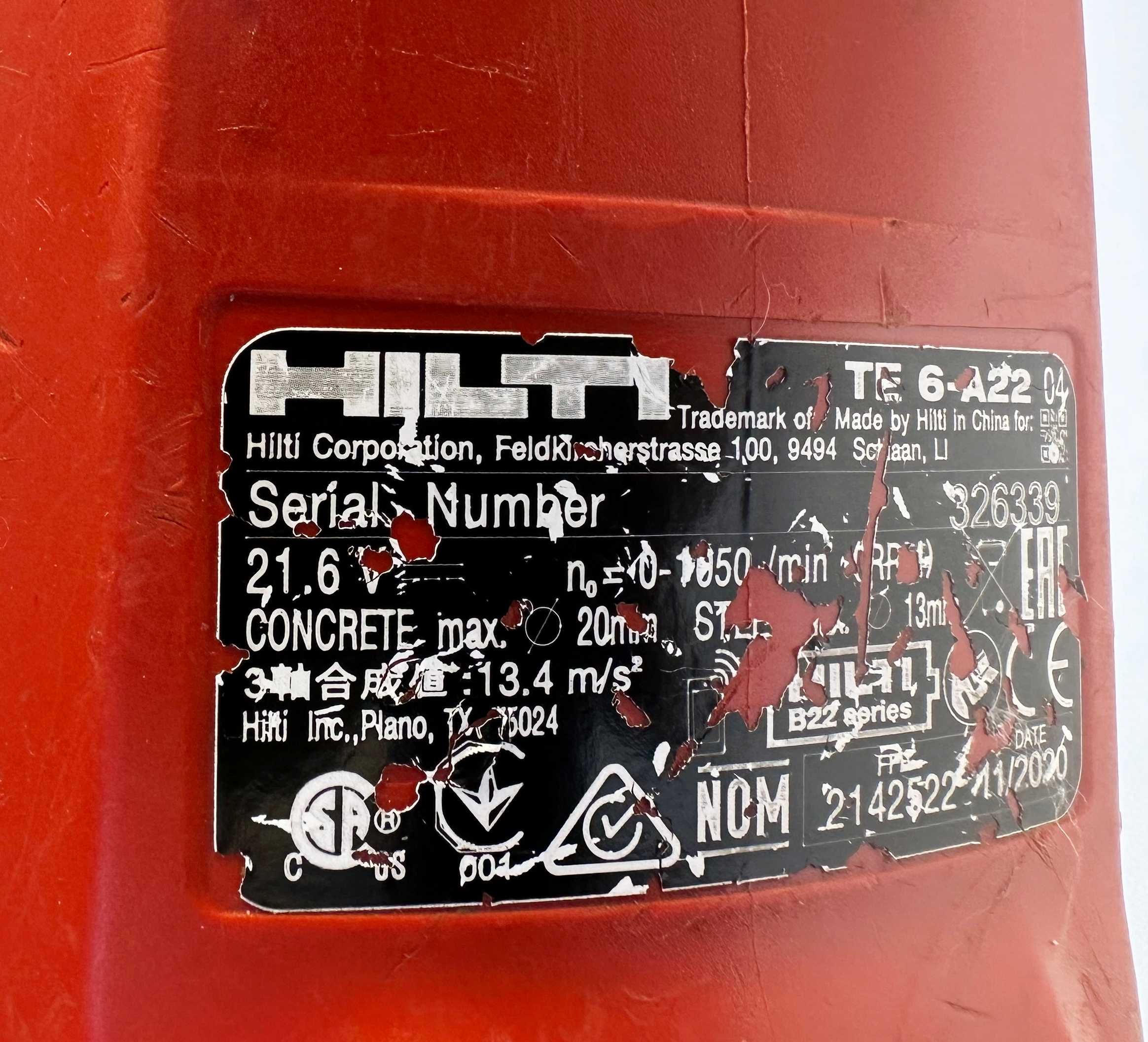 Hilti TE 6-A22 AVR - Акумулаторен безчетков перфоратор 22V