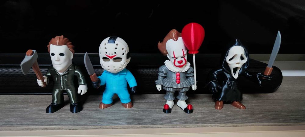 Figurine filme horror , Michael Myers , Jason , Ghostface , Pennywise