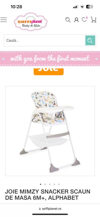 Scaun de masă Joie Mimzy 2 în 1