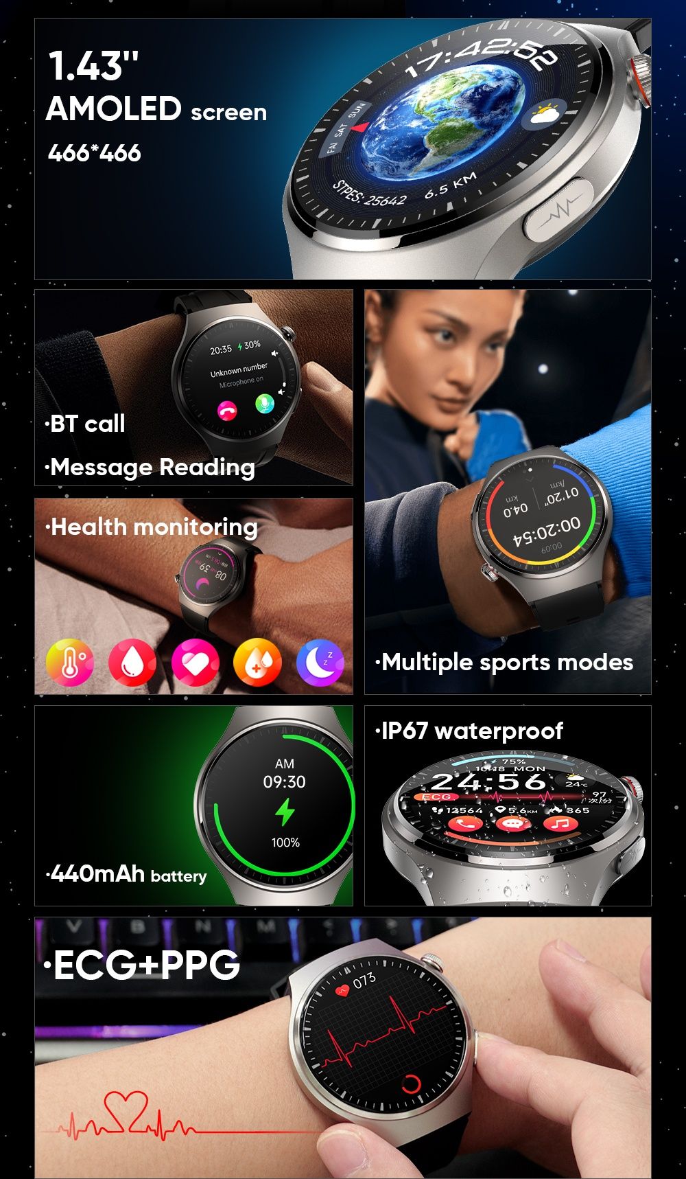 Smart watch (смарт часовник) с Bluetooth