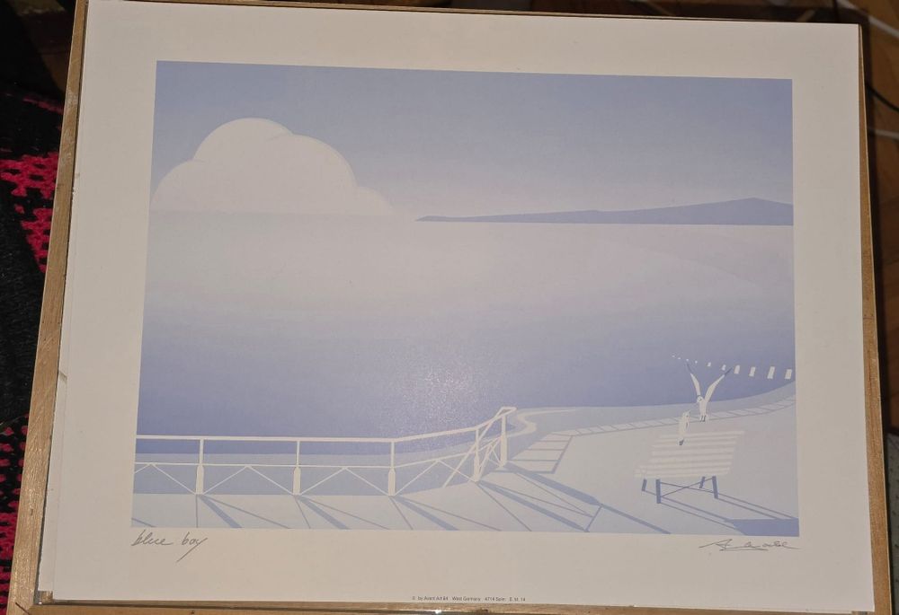 Litogradie semnta Alfred Gockel "blue bay"