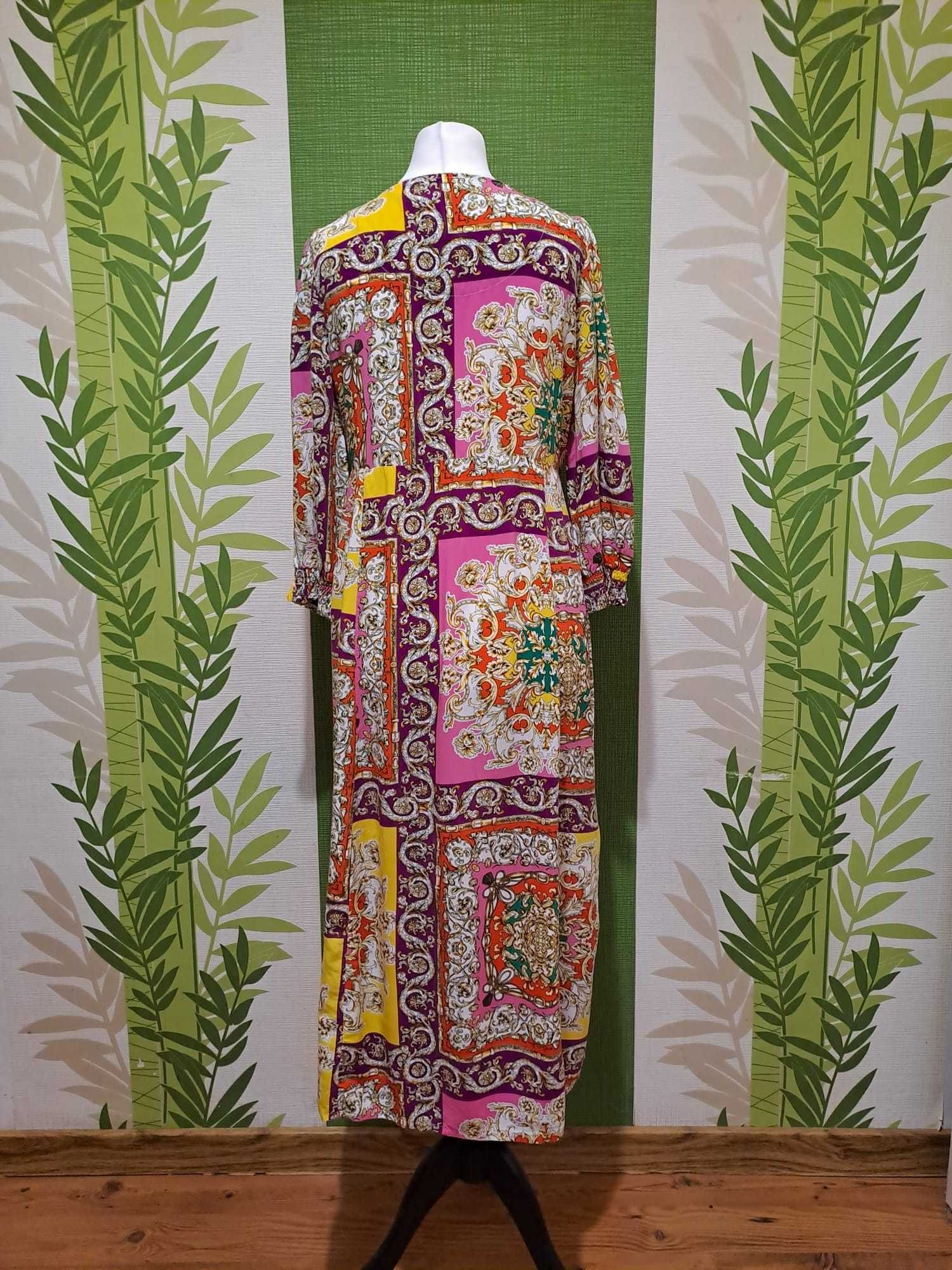Rochie lungă cu nasturi 100%vâscoză mărimea 38-M Micha, M / 38 / 10