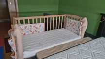 Patut transformabil bebe + saltea cocos + accesorii