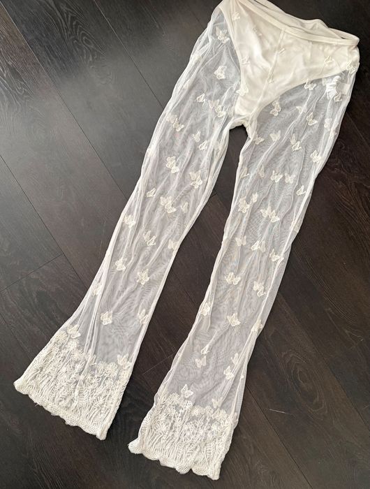 Прозрачни дантелени панталони Bershka