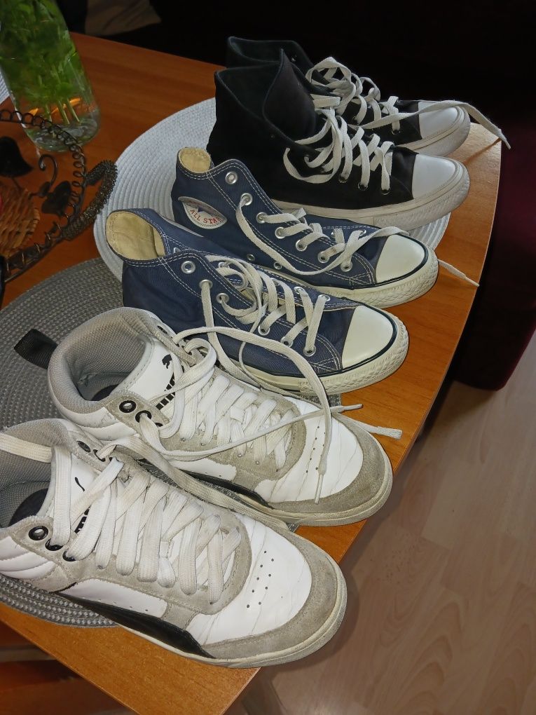 Цената е за трите чифта-Puma,Converse 37-38