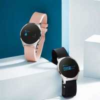 +++ 2 x ceasuri smartwatch Avon Akantha negru / roz impecabile +++