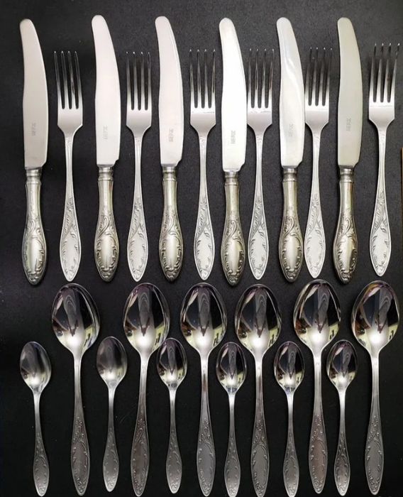 Посуда. Мельхиор. Полный набор на 6 и 12 персон.