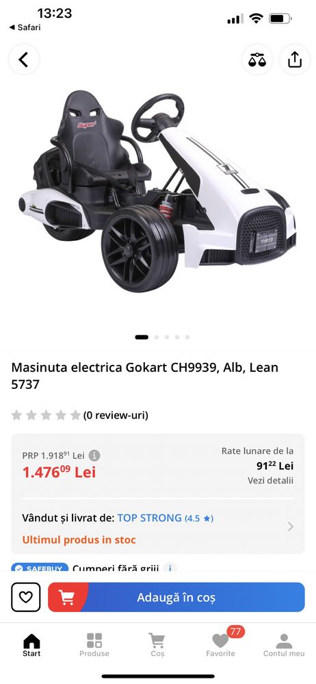 Gokart kart electric copii