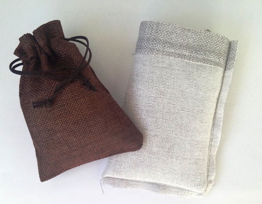 51 бр Ленени торбички кесийки за подаръци, лавандула, бижута, сватбено