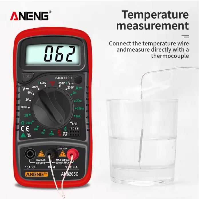 Multimetru digital ANENG AN8205C cu termometru