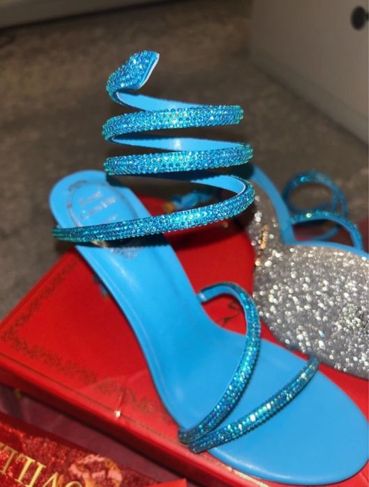 Sandale Rene caovilla piele naturala pe stoc