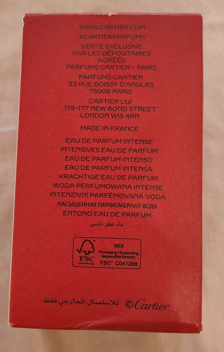 Парфюм Cartier elixir
