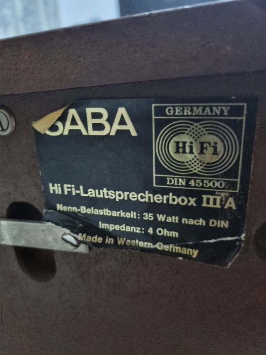 Boxe Saba Lautsprecherbox 3A