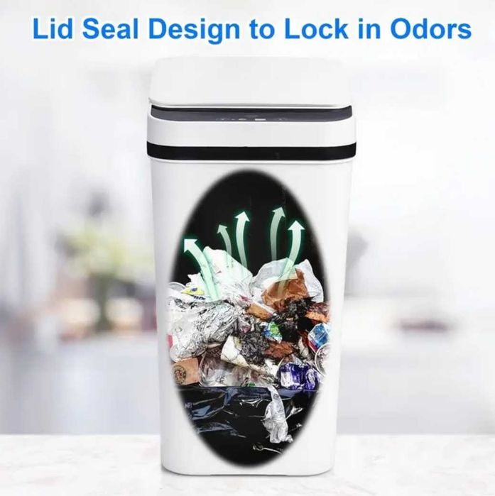 Безконтактен Умен Кош за Отпадъци с Инфрачервен Сензор