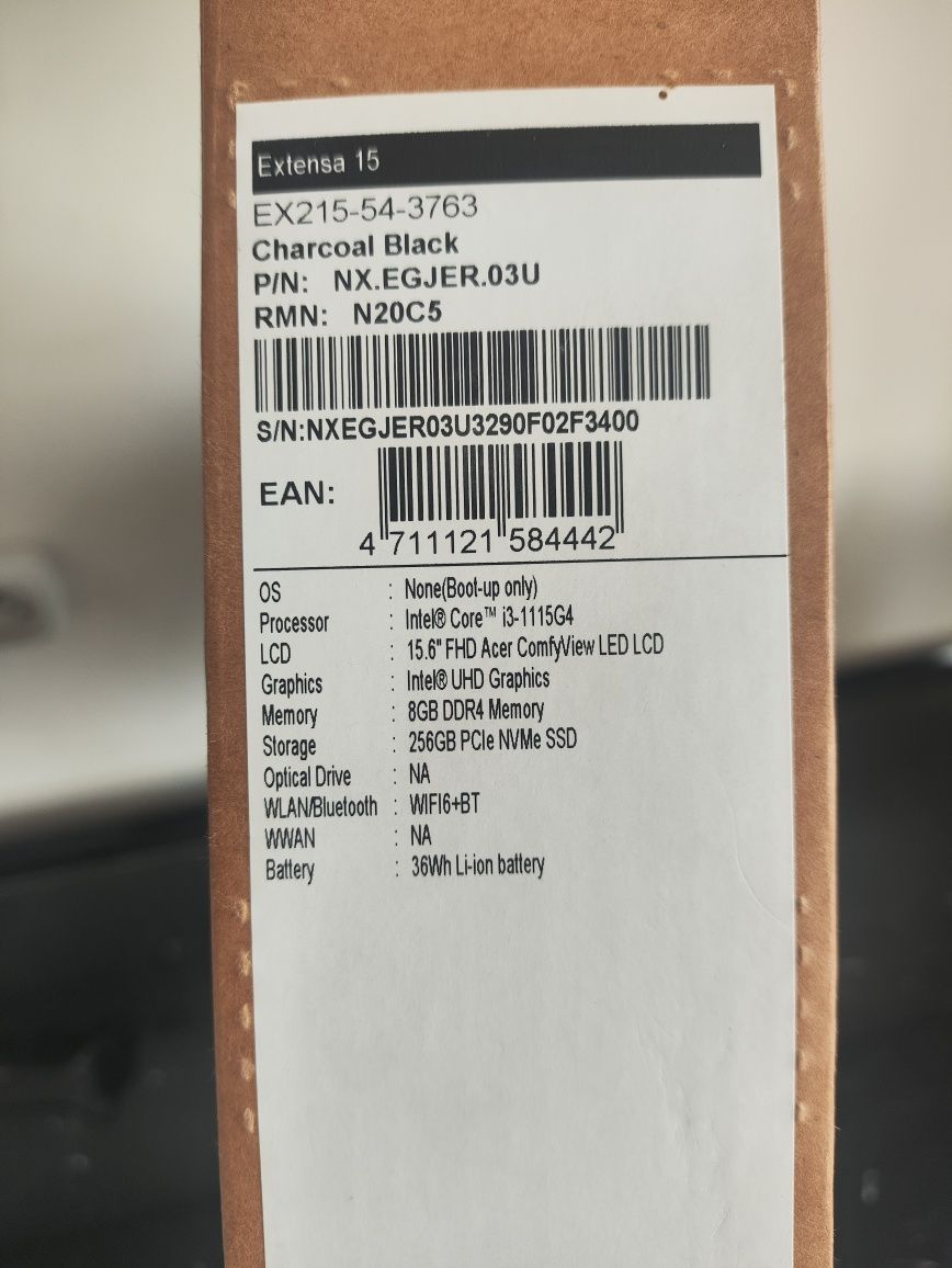 acer i3-1115G4/ ddr4 8gb/ssd256gb