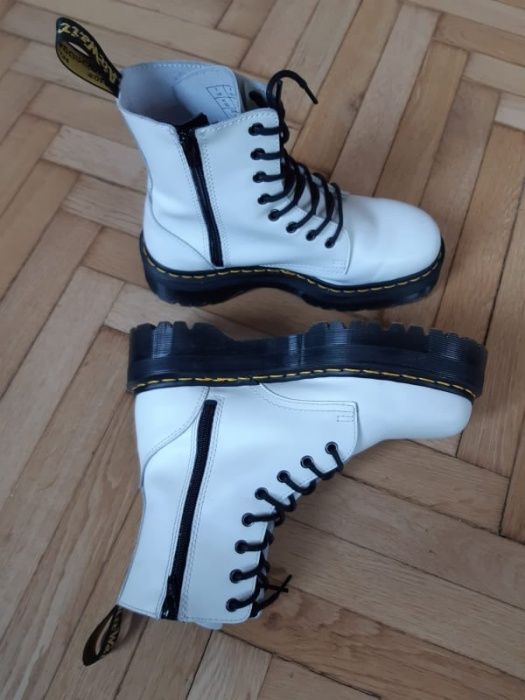 Dr. Martens White Jadon 8 eye boots