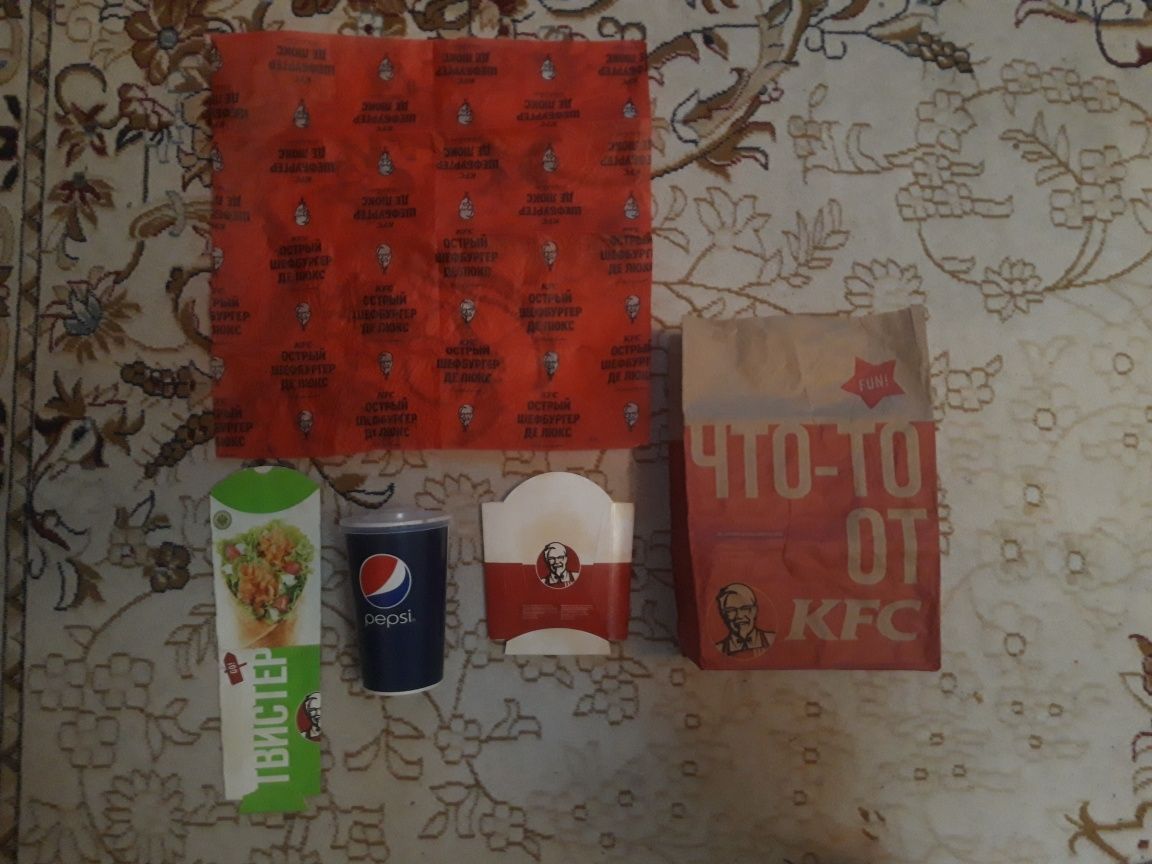 KFC упаковка, dag, пищевая упаковка.