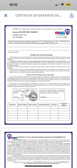 Pc Gamer cumparat anul trecut de la Emag