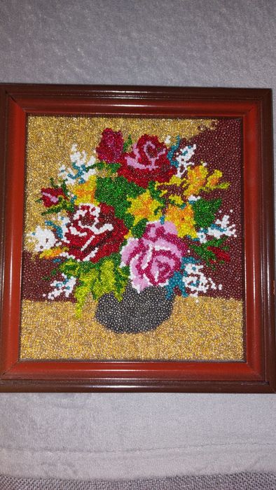 Tablou margele cusut manual