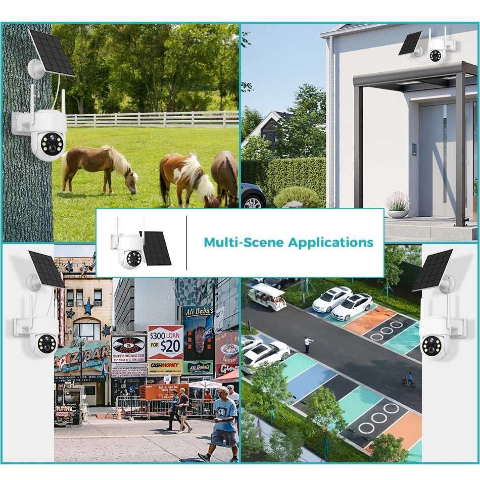Соларна камера STELS SL30, IP Wi-Fi, 4MP, PTZ, нощно виждане