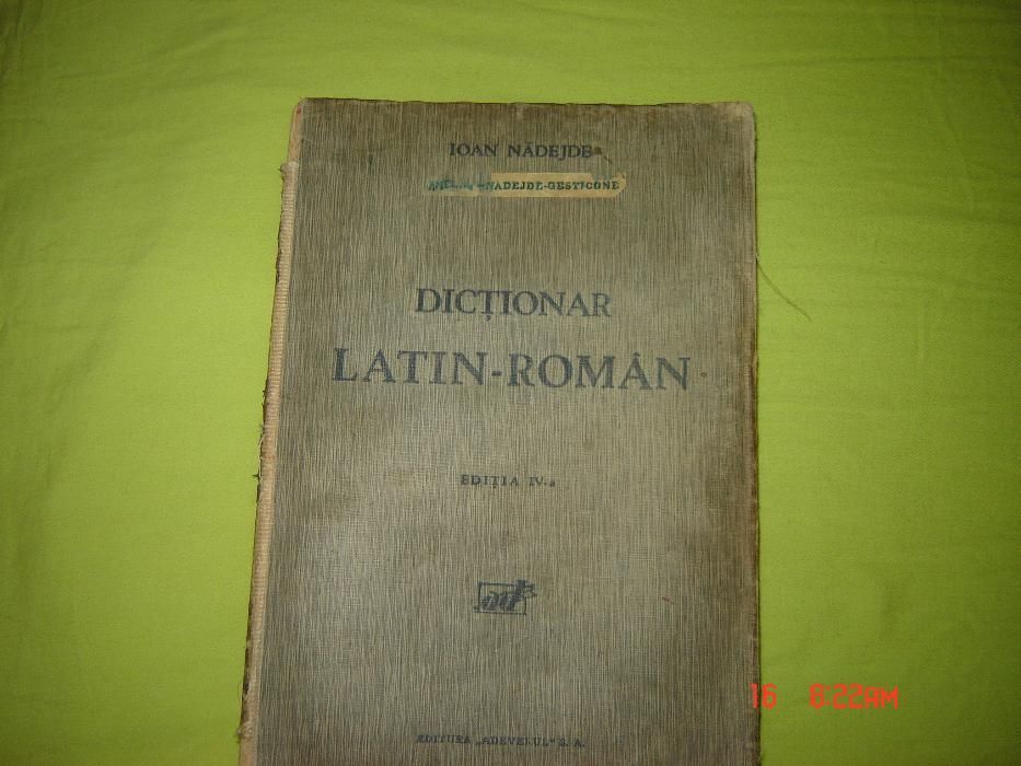 Dictionar Latin-Roman Ioan Nadejde