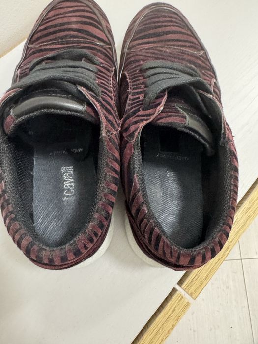JUST CAVALLI Zebra Suede Violet Sneakers