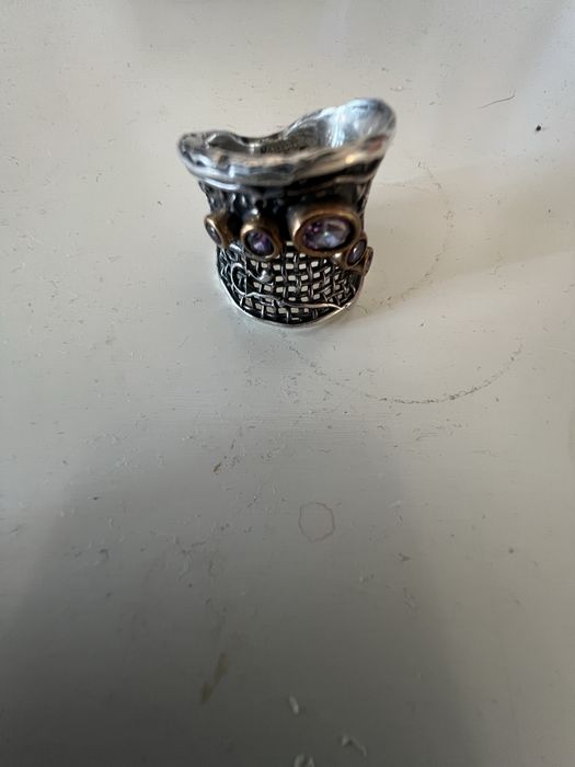 Inel argint cu pietre ametist.