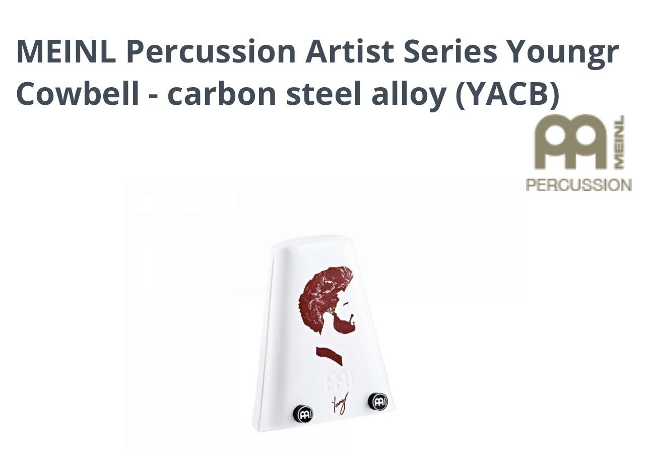 Meinl Percussion Artist Series Youngr Cowbell - carbon steel alloy