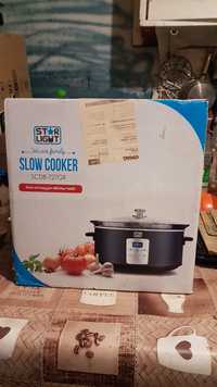 Slow Cooker, 6.5 L, Aparat de gatit ultramodern, Afisaj digital, 5 prg