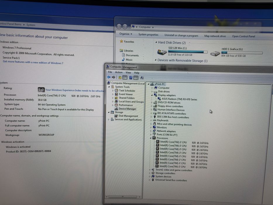 PC alienware aurora R3 + Monitor 49 inch curbat si birou cu scaun