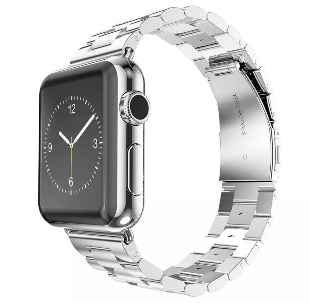 Curea Husa Folie Bratara Zale Otel Clips Compatibila Ceas Apple Watch