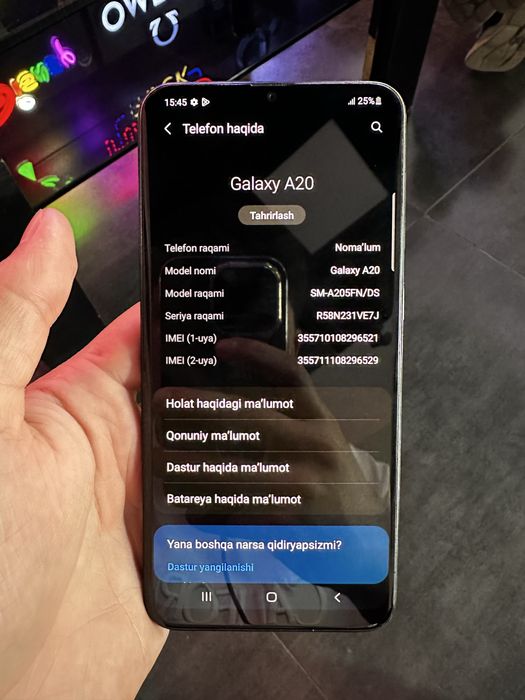Samsung A20 (400 ming som)