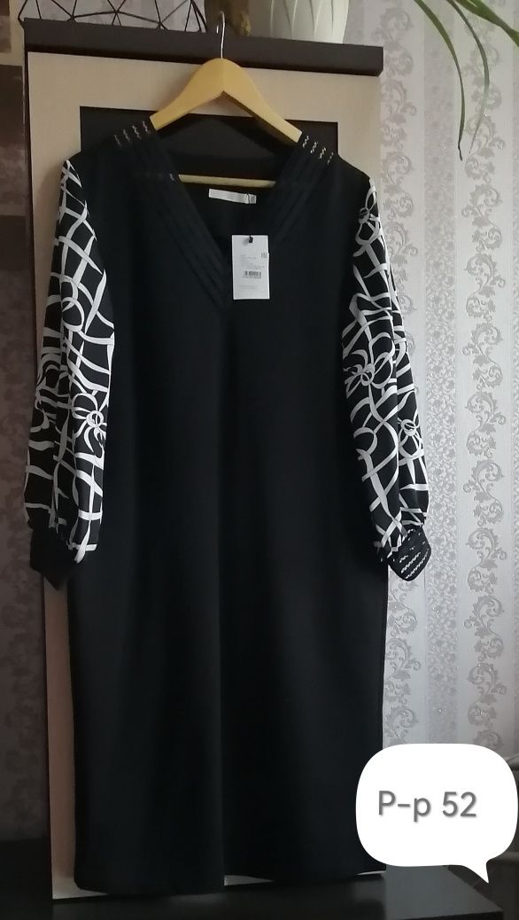 Платье чёрное 52 р-р
