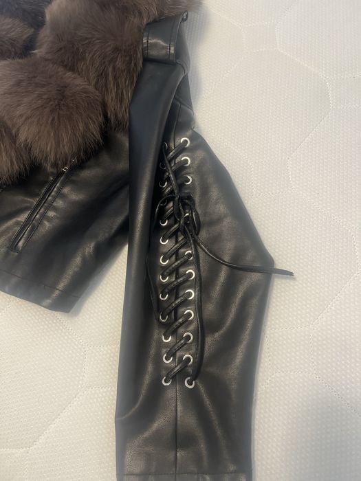 Haine de blana de vulpe naturala